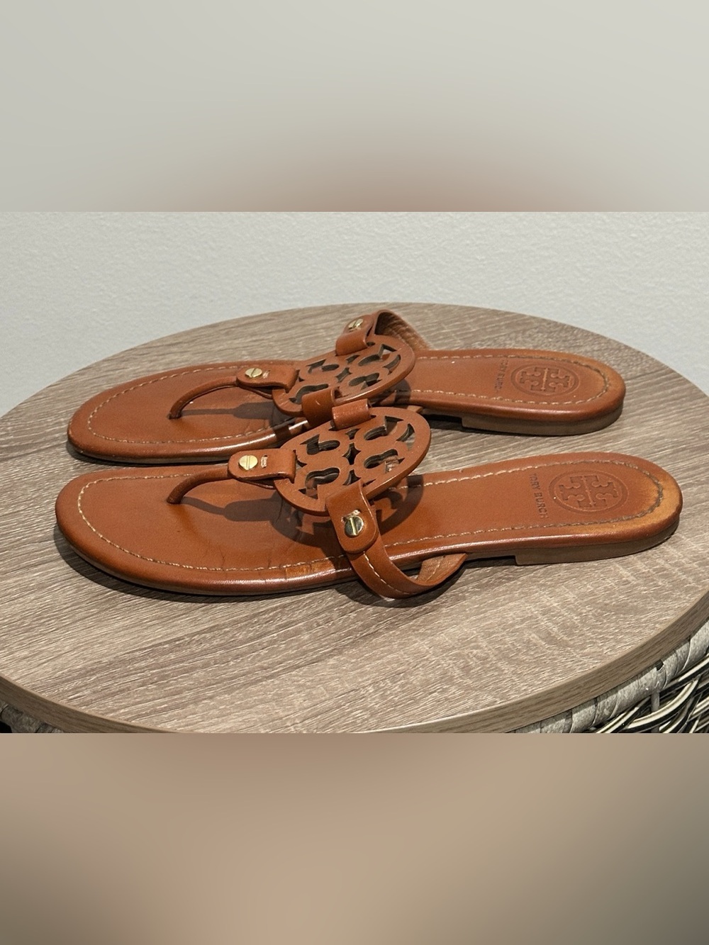 Tory Burch Miller Leather Sandals in Vintage Vachetta - Picture 5 of 11